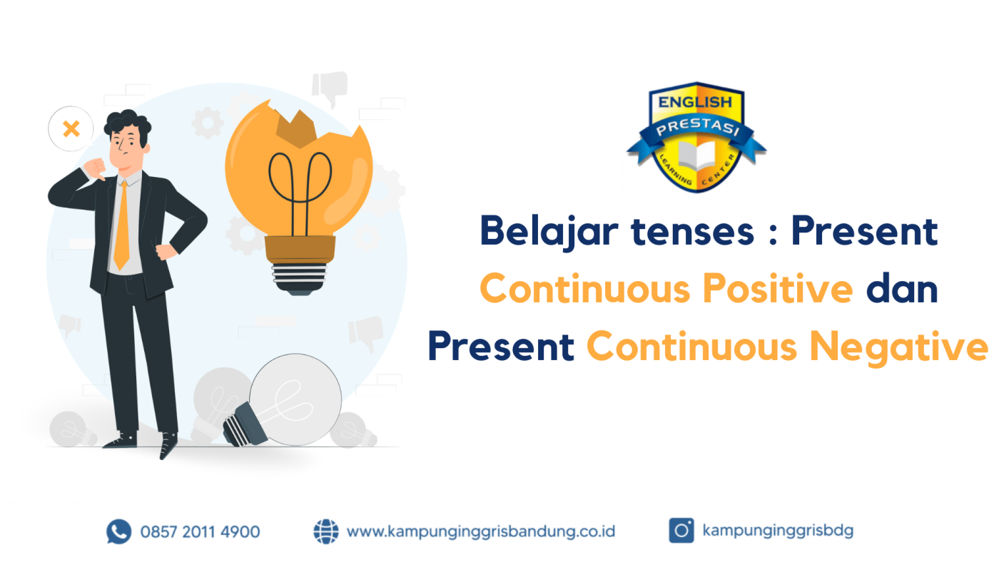 8 Belajar tenses Present Continuous Positive dan Present Continuous Negative